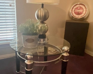 Round Mid-Century Accent Table