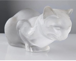 Lalique Glass Cat