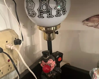 Vintage Hobo Clown Lamp