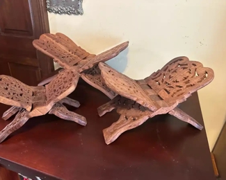 Vintage butterfly book holders 