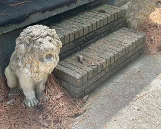 Concrete lions. There are 2 of these 