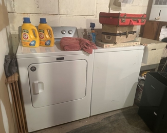 Washer and dryer in basement 