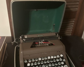 Vintage typewriter in case