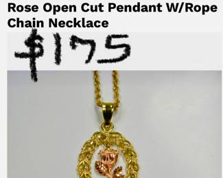 Vintage 14 karat rose gold and yellow, gold , diamond cut, beautiful