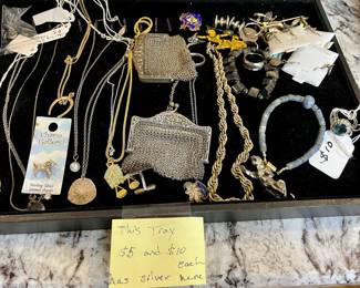 Sterling silver vintage coin purse, five dollars each