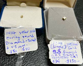 Single diamond earring both have a nice color