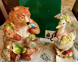 Fitz and Floyd retired cookie jars hand-painted very collectible no chips no cracks beautiful