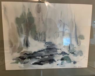 Meyer- Garlen Watercolor Signed Print 25"x22"