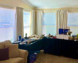 Picture of the window treatments that are $25 each
There are six sets of window treatments in this front room 74 inches wide, and 82 inches tall