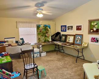 Large abstract art picture painted in 1961 in Portland, Oregon