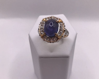 Victoria Weick Oval Tanzanite Bi-Color 925 Ring