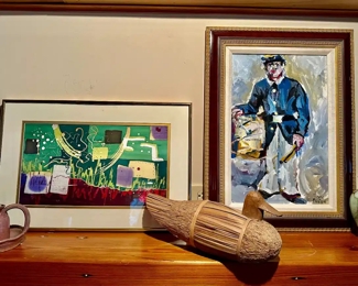 Painting on the right of the Solitary Soldier is by listed Louisiana artist James Mouton (1925-2011). I’ve done some research on him and have fallen in love with his work!