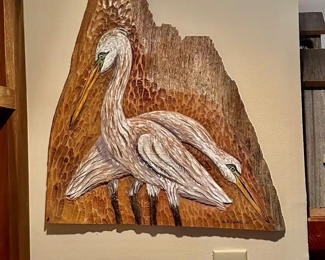 wood carving and painting by Louisiana artist Allen Crochet