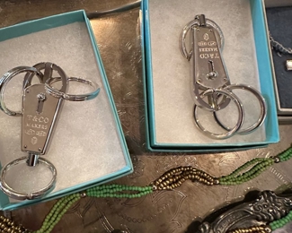 There’s two Tiffany Valet Keychains in sterling silver, new in box 
