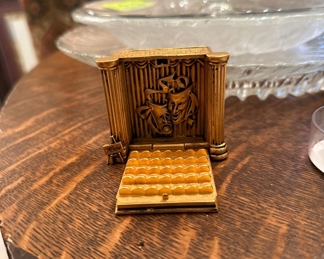 Bob Mackie signed tiny theatre stage that opens and closes