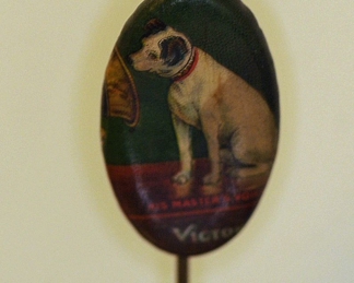 VINTAGE RCA NIPPER CELLUOID STICK PIN