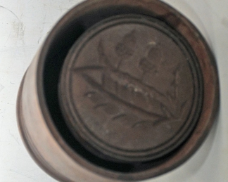 ANTIQUE ILB WOOD BUTTER MOLD