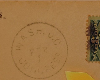 RARE U S CONGRESS CANCELED STAMP