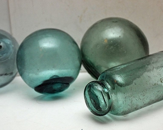 VTG PRE WWII JAPANESSE FISHING NET FLOATS FOUND ON GUAM IN 1969 