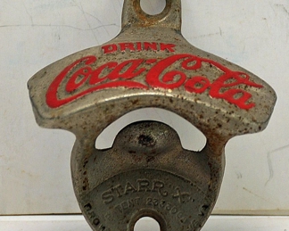VTG DRINK COCA COLA WALL MOUNT BOTTLE OPENER STARR X 