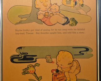 VTG ROSE O'NEILL SCOOTLES PRINT