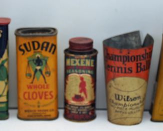 SELECTION OF ANTIQUE ADVERTISING TINS 