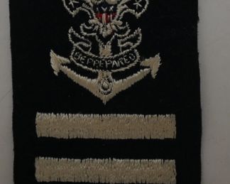 SEA SCOUT PATCH Sea Scout Able Position (White on Blue) Patch - Approx. 2 1/8" x 4" rectangle. 
