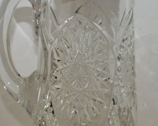 VTG TALL FORMAL PITCHER WITH SILVER TOP TRIM