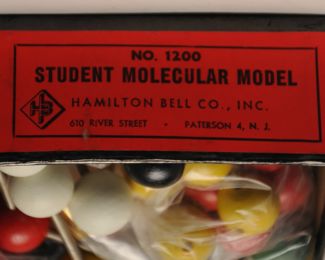 NOS Student Molecular Model Kit Chemistry Wood Bead Hamilton Bell 1200