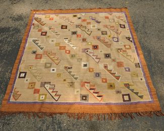 SIGNED ALFONSO SULCA CHUMP WARIS TAPISTRY RUG PERU