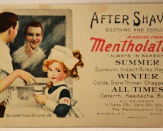 VINTAGE ADVERTISING BLOTTER FOR MENTHOLATUM 