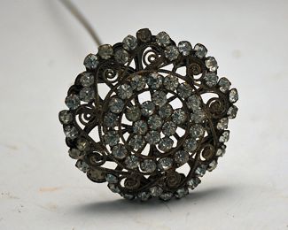 ANTIQUE RHINESTONE HATPIN