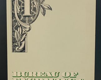BUREAU OF ENGRAVING AND PRINTING UNCUT 4 $1 DOLLAR BILLS 