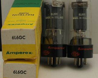 NOS AMPEREX [HOLLAND] 6L6GC STEREO POWER TUBES 