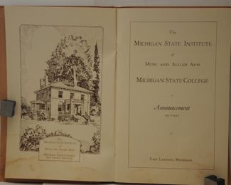 MICHIGAN STATE SCHOOL OF MUSIC ANNOUNCEMENT