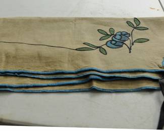 VINTAGE HAND STICHED CARDTABLE COVER 