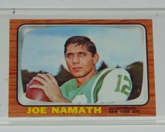 1966 TOPPS JOE NAMATH # 96 - 2nd YEAR FOOTBALL CARD - NFL HOF QUARTERBACK - NEW YORK JETS