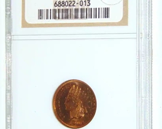 GRADED 1902 INDIAN HEAD PENNY - PF 64 RD