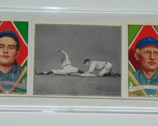 1912 HASSAN TRIPLE FOLDER (T202) - BIRMINGHAM/TURNER - The SCISSORS SLIDE - TERRY "COTTON TOP" TURNER is KNOWN FOR PIONEERING THE HEADFIRST SLIDE