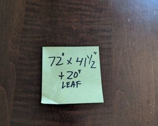 Dinind table measurements