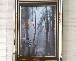 Beveled Mirror Frame Forest Print