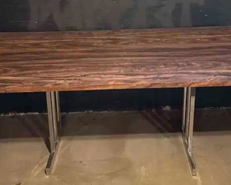 Large Table With Metal Legs 