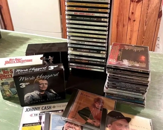 Large CD Collection CD Stand  Johnny Cash, Frank Sinatra,  More