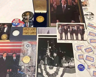 Ronald Regan Medal Of Merit, Presidential Photos, Pins, And More 