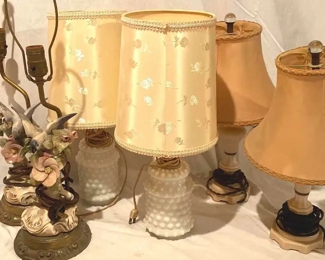 Three Pairs Of Vintage Lamps 