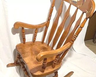 USS Constitution Painted Rocking Chair