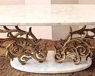 Vintage Hollywood Regency Marble Coffee Table