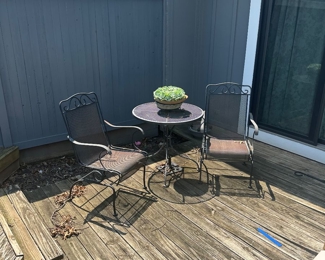 Cute mini patio set with umbrella to come 