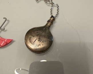 Vintage to antique sterling chatelaine scent pendant  