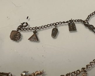 Copper native charm bracelet 